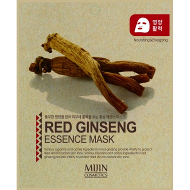 ТКАНЕВАЯ МАСКА КРАСНЫЙ ЖЕНЬШЕНЬ Mijin Red Ginseng Essence Mask